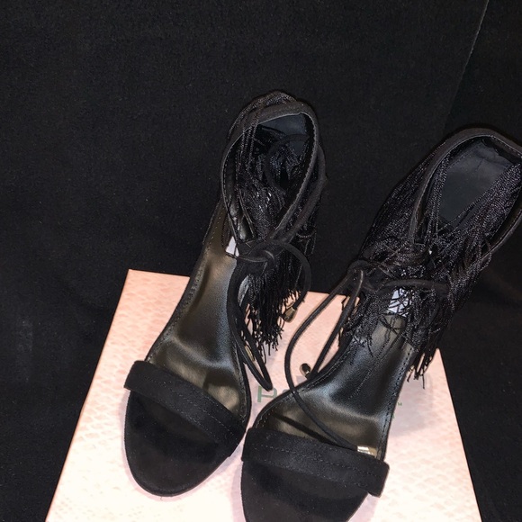 Spicy Black Fringe Heels!!! - Picture 6 of 8